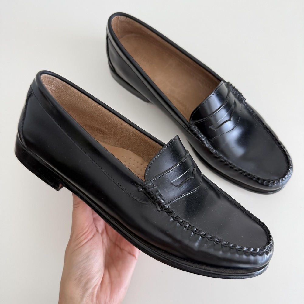 G.H. Bass Weejuns Penny Loafers Womens 10 M Black Leather Diane Shoes Slip On